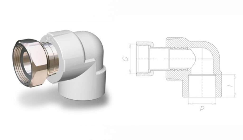 Угольник с нак/гайкой 25х3/4" FIRAT СЕР