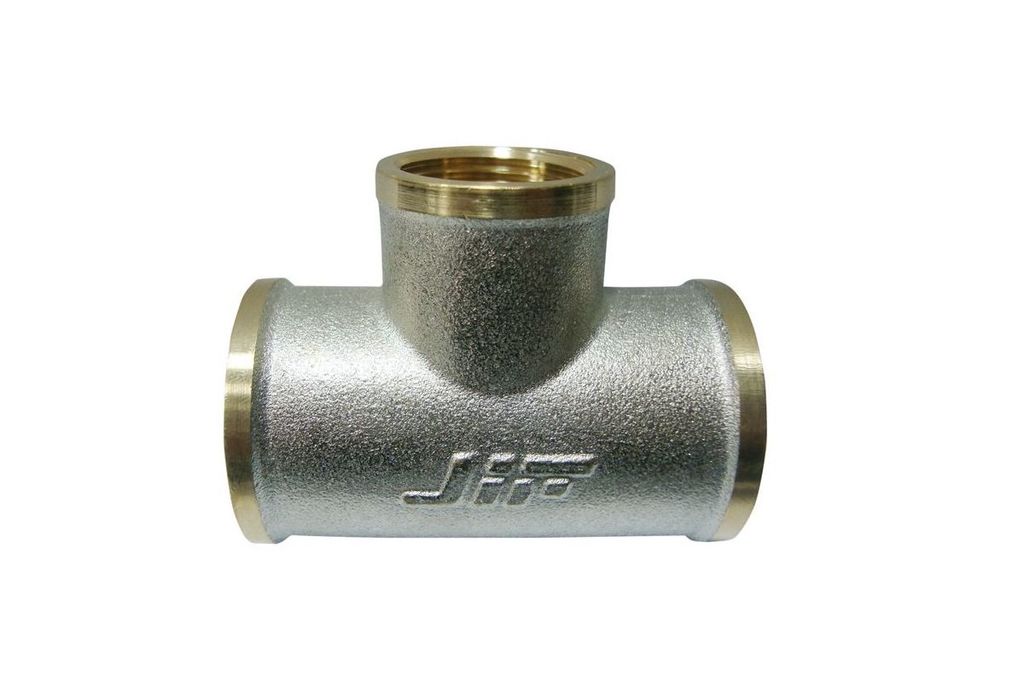 Тройник пер. 3/4"х1/2"х3/4" ник. JIF