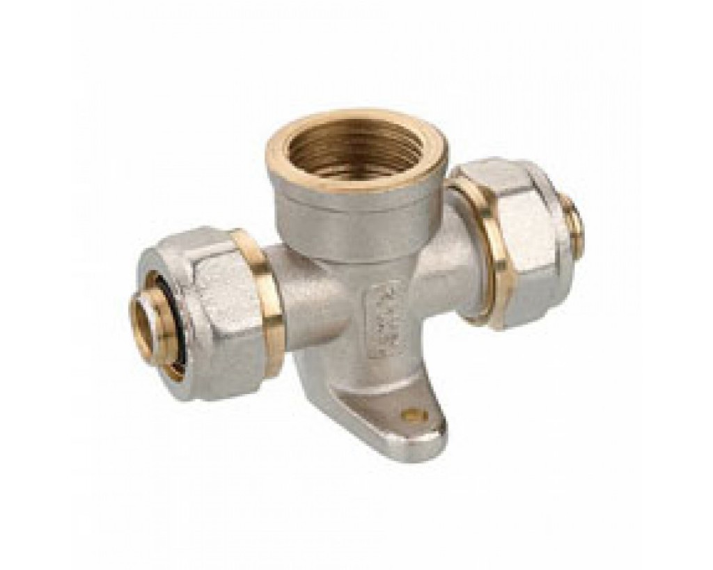 Тройник ВР 16х1/2"х16 с креп. STC