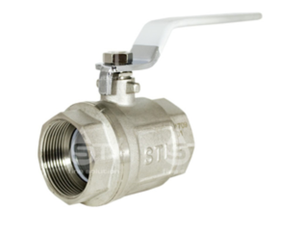 Кран шар. 2" В/В рыч. (красный) Латунь