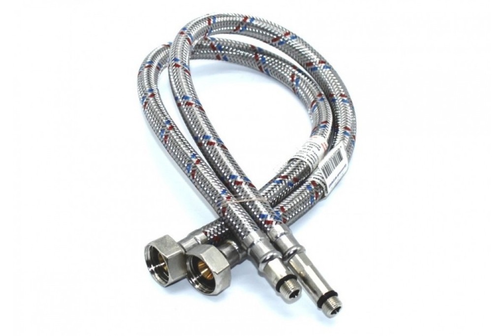 Подводка д/смесит.Мх10 - 1,0м.ПАРА (силикон оболоч) AZARIO LUXe