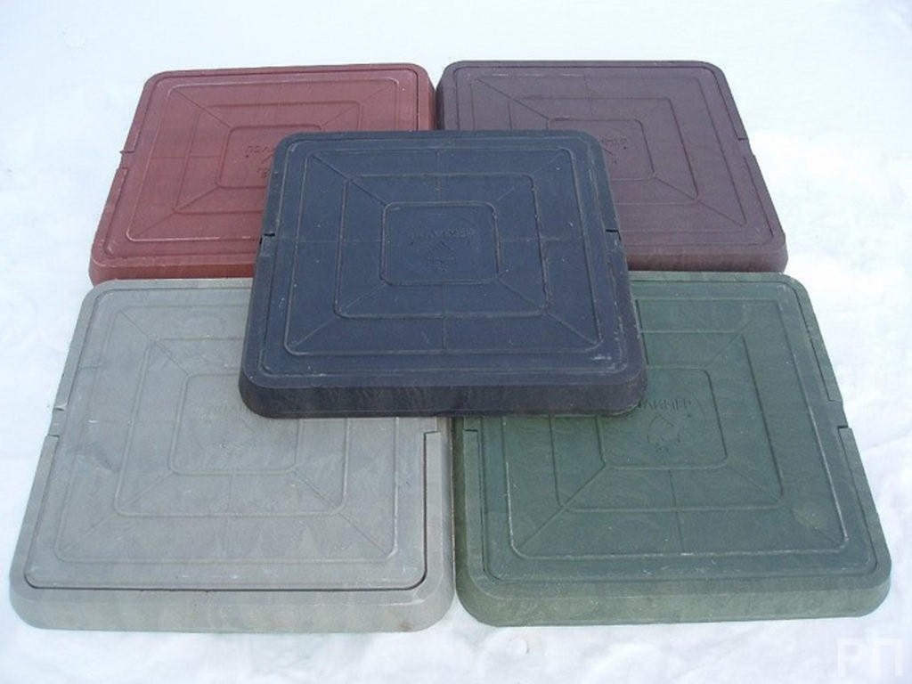 ЛЮК квадрат средний ЗЕЛЁНЫЙ (корп.550х550/крыш.500х500) 1,5т